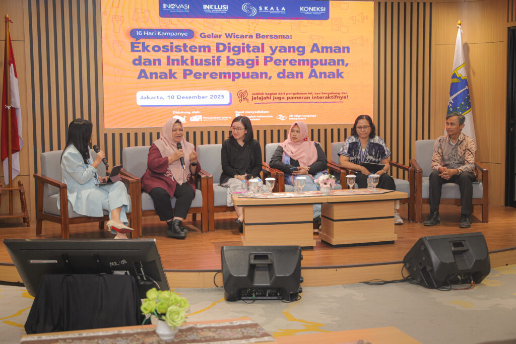 Panelists on the 16 Days Campaign against GBV held by four DFAT Programs in Jakarta.