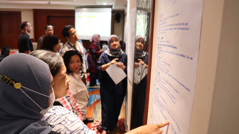 INKLUSI and its partners in a workshop to discuss safeguarding policies.
